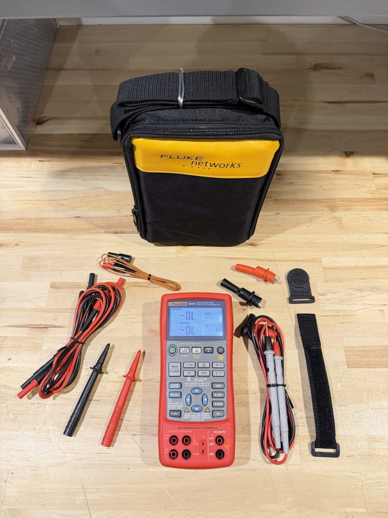 FLUKE 725EX MULTIFUNCTION PROCESS CALIBRATOR W/ ACCESSORIES- TESTED
