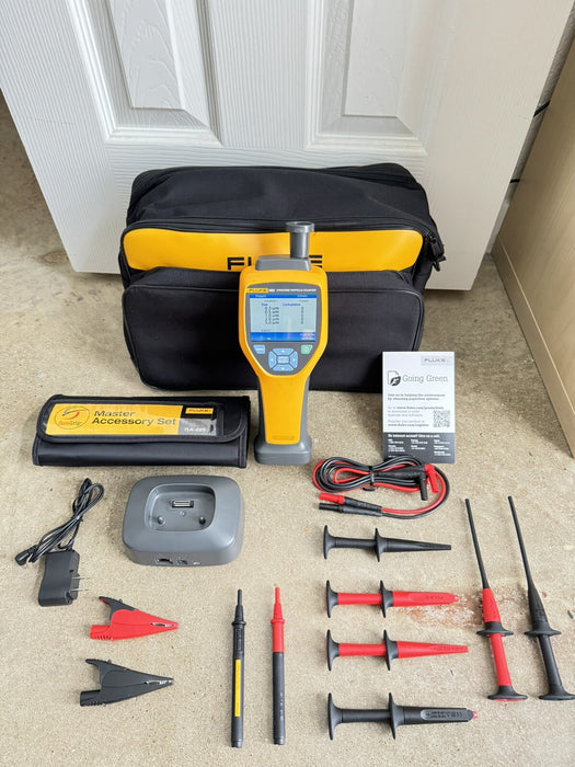 FLUKE 985 PARTICLE COUNTER AIR QUALITY METER HVAC IAQ WITH NEW LEAD SET