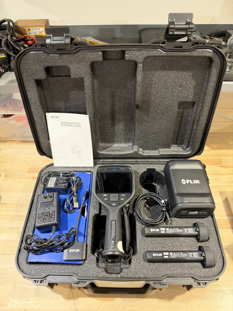 FLIR E75-24 INFRARED CAMERA 24 FOV KIT W/ ACCESSORIES - TESTED