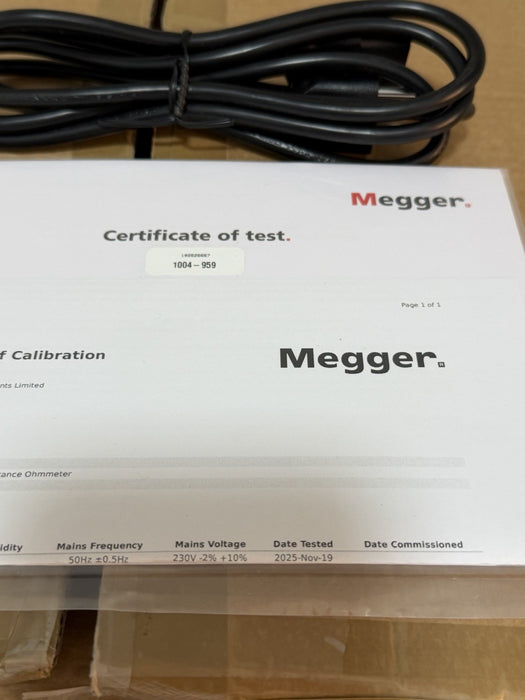 MEGGER DLRO100HB DIGITAL LOW RESISTANCE OHMMETER (NEW FACTORY SEALED) CAL 2025