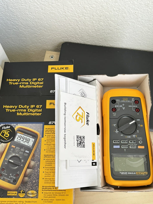 FLUKE 87V MAX HEAVY DUTY IP 67 TRUE-RMS DIGITAL MULTIMETER (MFG-2024) NEW SEALED