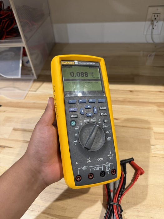 FLUKE 289 TRUE RMS ELECTRONIC LOGGING DIGITAL MULTIMETER WITH LEADS & CLIPS #4
