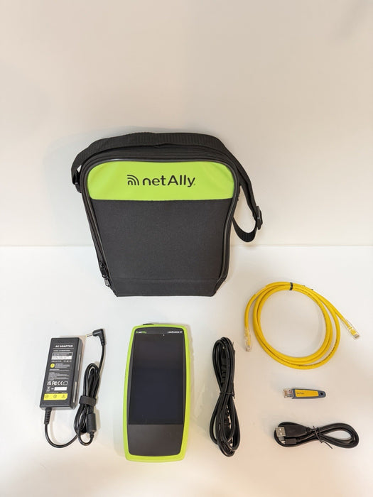 NETALLY LINKRUNNER AT 4000 NETWORKS TESTER W/ CHARGER & ACCESSORIES (TESTED)