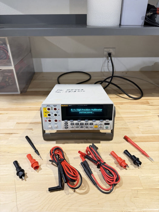 FLUKE 8846A 6 1/2 PRECISION DIGITAL MULTIMETER (TESTED) W / LEADS & CLIPS