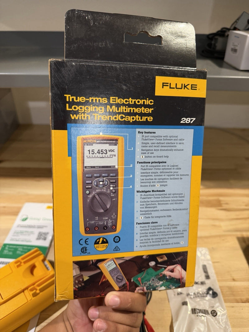 FLUKE 287 TRUE-RMS ELECTRONIC LOGGING MULTIMETER W/ TREND CAPTURE (NEW)