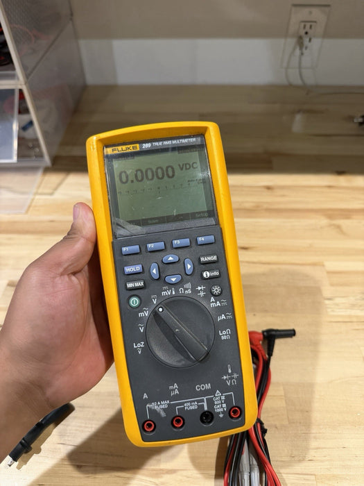FLUKE 289 TRUE RMS ELECTRONIC LOGGING DIGITAL MULTIMETER W/ LEADS & CLIPS #1