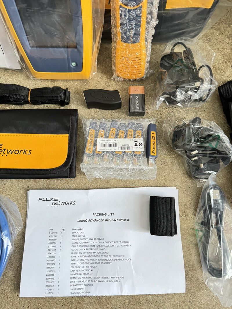 Fluke Networks LIQ-Kit LinkIQ Tester & Intellitone Pro 200 Cable Network Tester