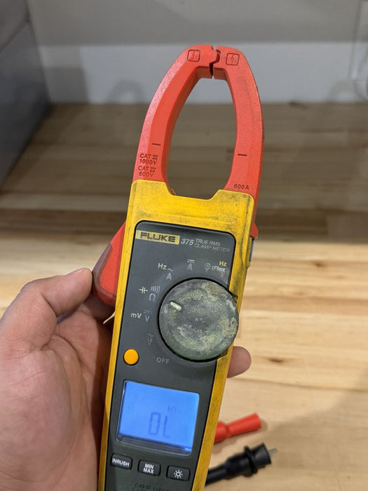 FLUKE 375 TRMS CLAMP METER W/ LEADS & CLIPS (SHIPS FAST)