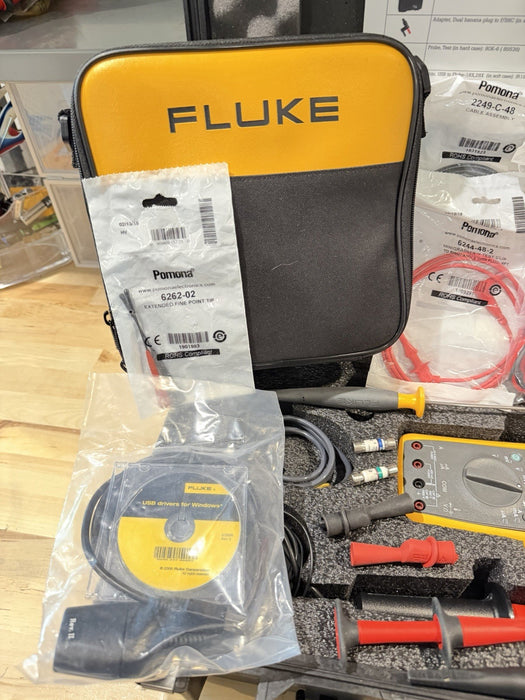 FLUKE 287 AN/GSM-437 DIGITAL MULTIMETER TESTER KIT TESTED