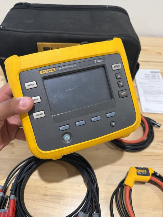 FLUKE 1736 POWER LOGGER WITH ACCESSORIES TESTED
