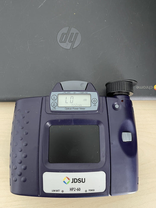 JDSU HP2-60 OPTIC MICROSCOPE & POWER METER WITH CASE