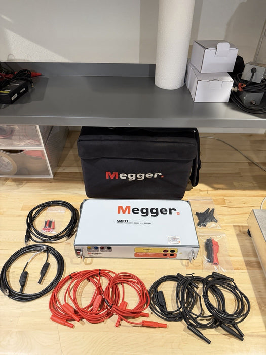 MEGGER SMRT 1 SMART PROTECTIVE RELAY TEST SYSTEM (CALIBRATED 2026) W/ CABLES