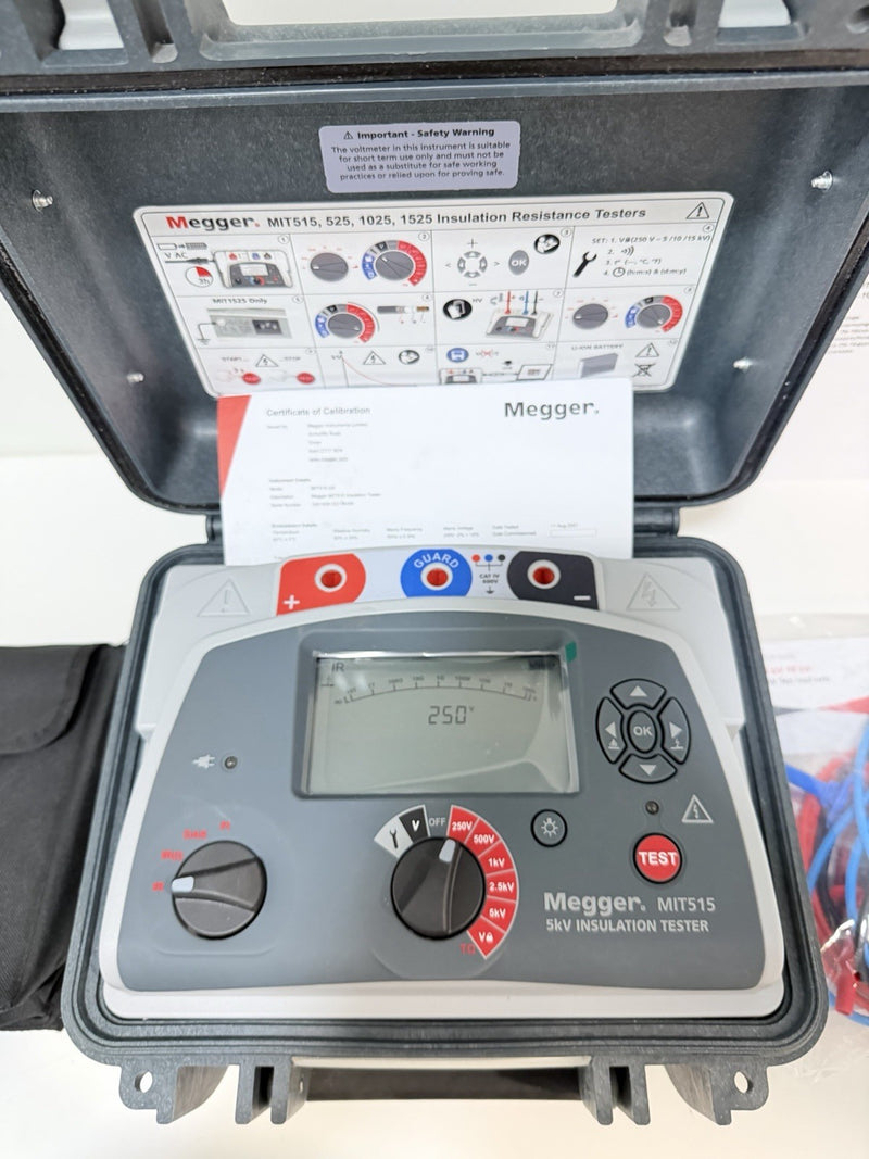 MEGGER MIT515 5KV INSULATION TESTER KIT W/ ACCESSORIES (NEW SEALED) SHIPS FREE