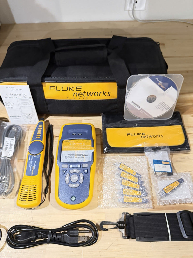FLUKE NETWORKS LINKRUNNER AT-2000 KIT AUTO TESTER KIT RARE