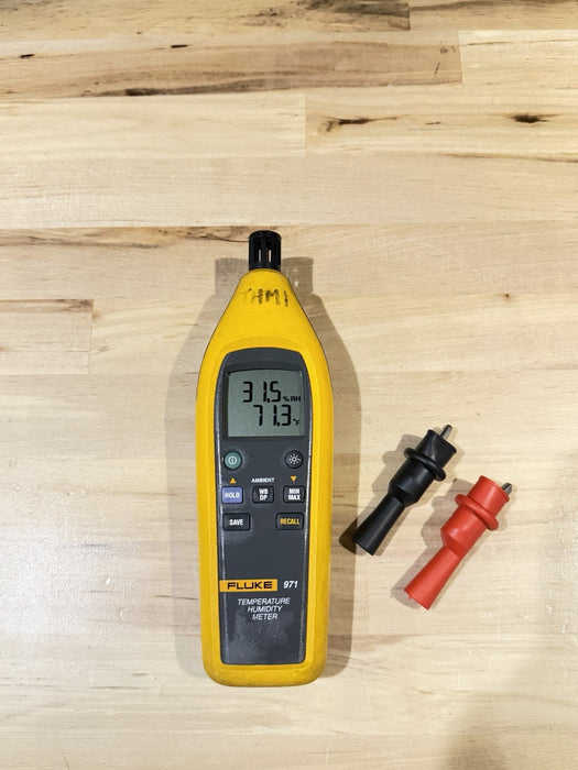 FLUKE 971 TEMPERATURE HUMIDITY METER W/ CLIPS (TESTED) SHIPS FAST