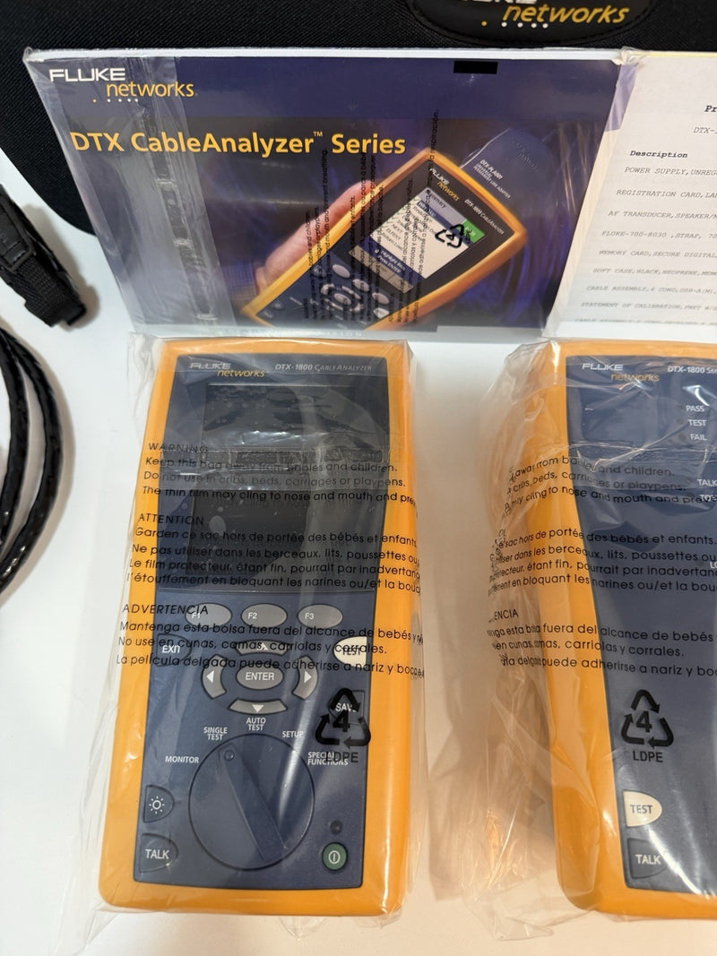 FLUKE NETWORKS DTX-1800 CABLE ANALYZER KIT RARE