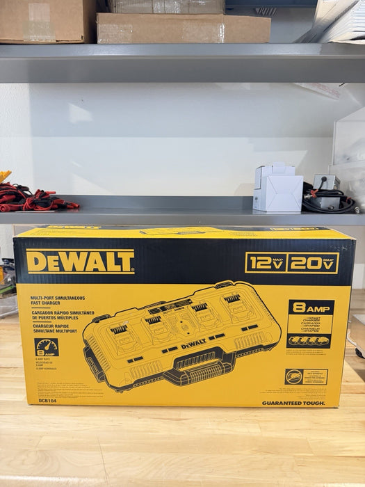 DEWALT DCB104 4 PORT 20V MAX BATTERY CHARGER (NEW FACTORY SEALED)