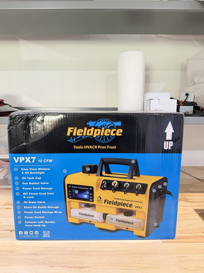 FIELDPIECE VPX7 10 CFM DUAL STAGE VACUMM PUMP