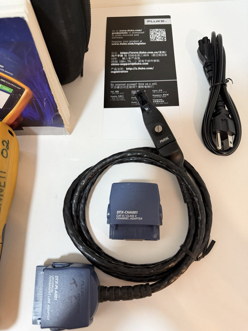 FLUKE NETWORKS DTX-1800 DTX CABLE ANALYZER KIT & PLA001 TESTED
