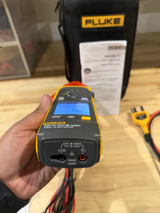 FLUKE 393 FC CAT III 1500V TRMS CLAMP METER WITH IFLEX PROBE & LEADS TESTED