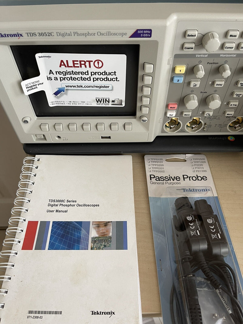 TEKTRONIX TDS 3052C DIGITAL PHOSPHOR OSCILLOSCOPE 500MHZ 2CH