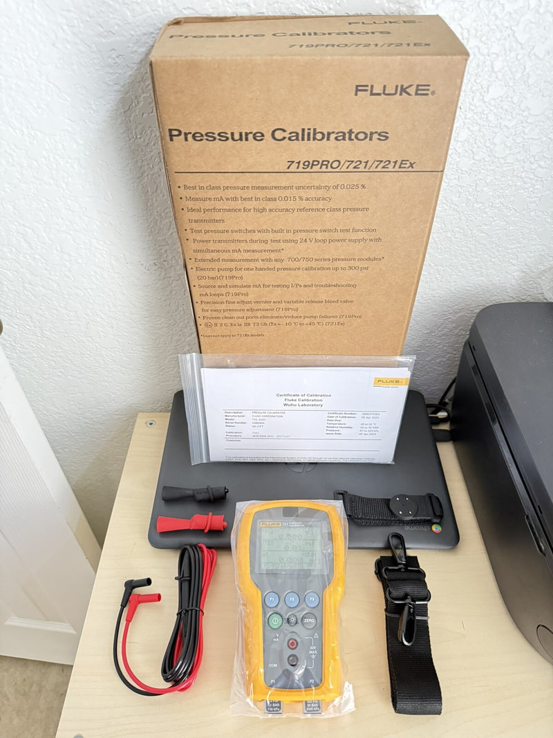 FLUKE 721-1603 DUAL SENSOR PRESSURE CALIBRATOR 16 PSIG 300 PSIG MFD 2024