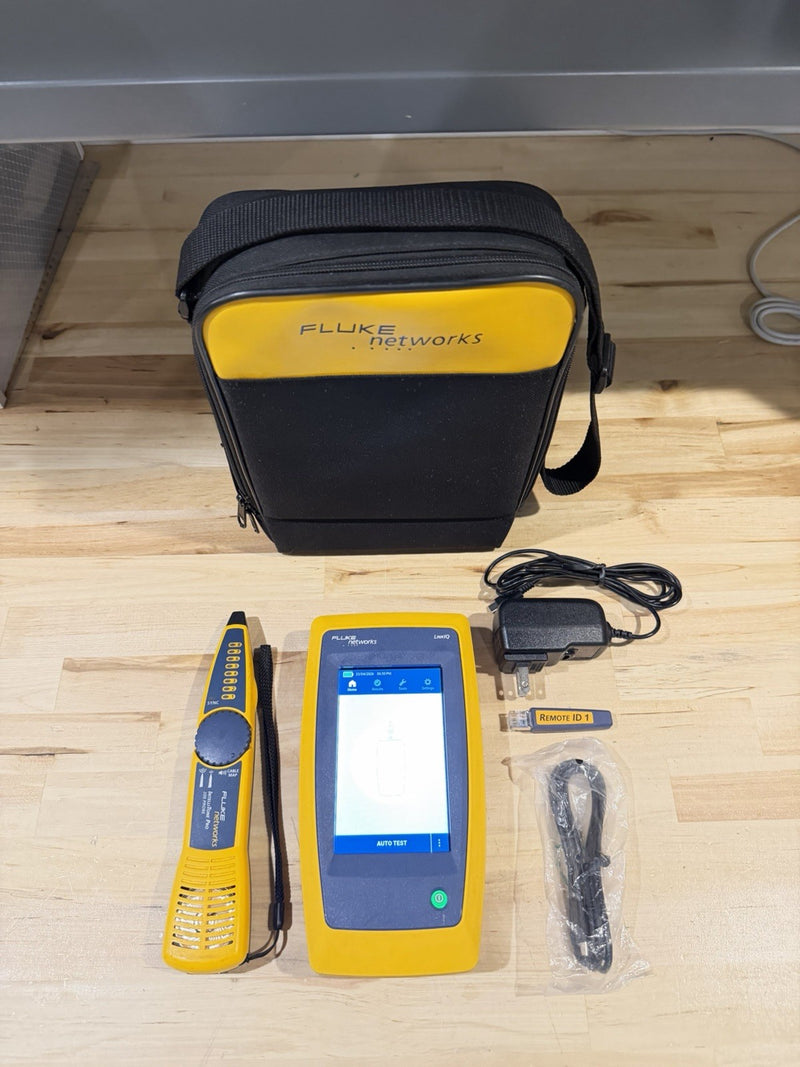 FLUKE NETWORKS LIQ-100 LINKIQ KIT CABLE & NETWORK TESTER W ACCESSORIES