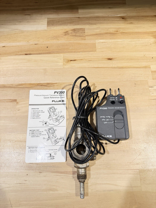 FLUKE PV350 PRESSURE VACUMM TRANSDUCER MODULE W/ MANUAL - FREE SHIPPING (TESTED)
