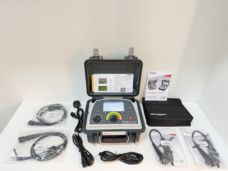 MEGGER DLRO10HD DIGITAL LOW RESISTANCE OHMMETER WITH CABLES