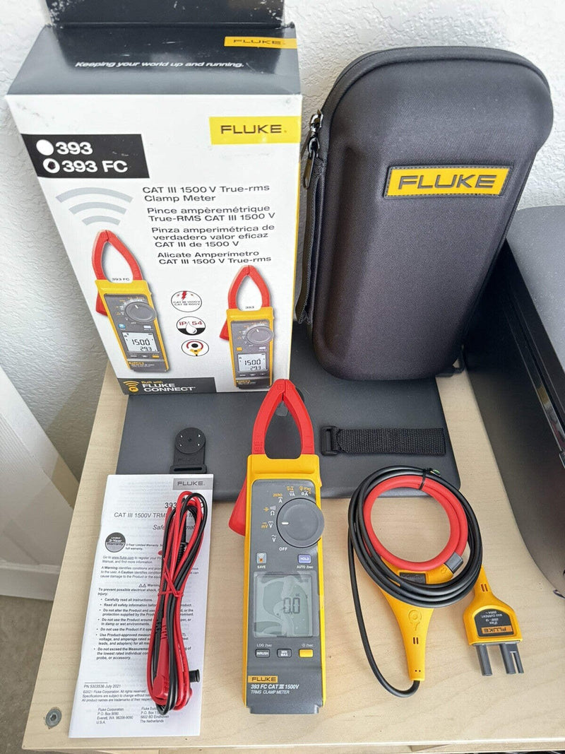 FLUKE 393 FC CAT III 1500 V TRUE-RMS CLAMP METER