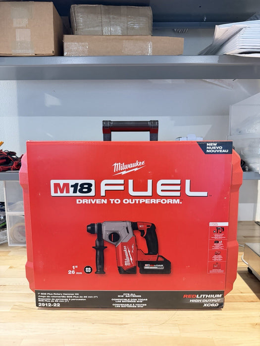 MILWAUKEE 2912-22 M18 FUEL 18V 1" SDS PLUS ROTARY HAMMER KIT -NEW FACTORY SEALED