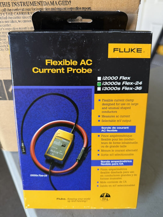 FLUKE I3000S FLEX-24 FLEXIBLE AC CURRENT PROBE NEW SEALED