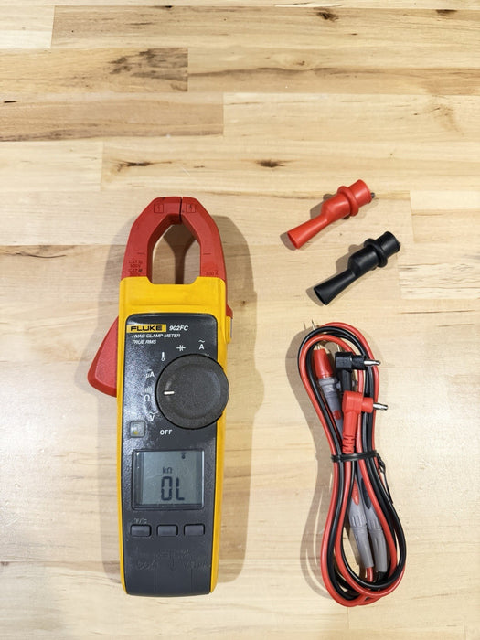 FLUKE 902 FC HVAC CLAMP METER TRUE RMS W LEADS & CLIPS