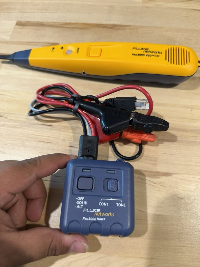 FLUKE NETWORKS PRO3000 F60 PROBE & PRO3000 TONER KIT TESTED