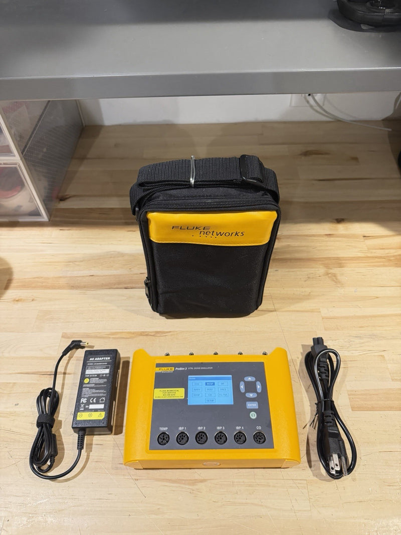 FLUKE BIOMEDICAL PROSIM 3 VITAL SIGNS SIMULATOR W/ CHARGER - TESTED