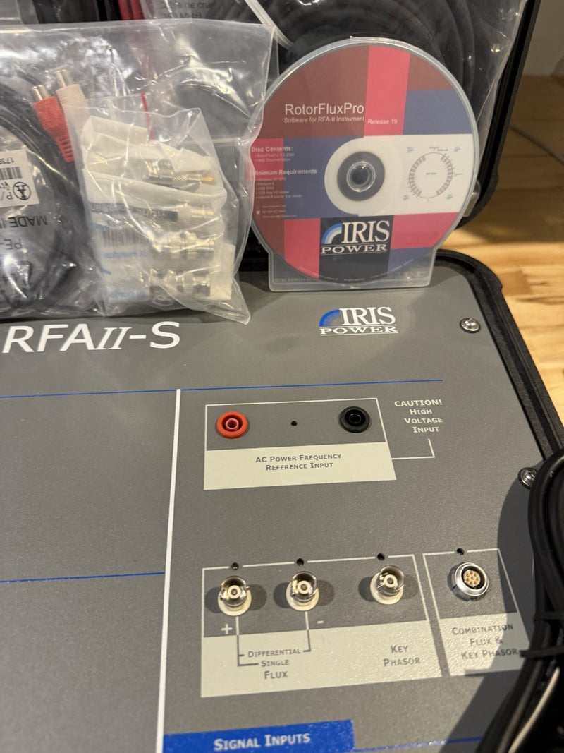 IRIS POWER RFAII-S MAGNETIC FLUX ANALYZER WITH ACCESSORIES TESTED