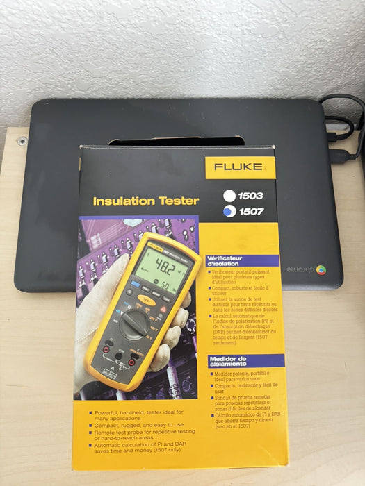 FLUKE 1507 DIGITAL MEGOHMMETER INSULATION RESISTANCE TESTER