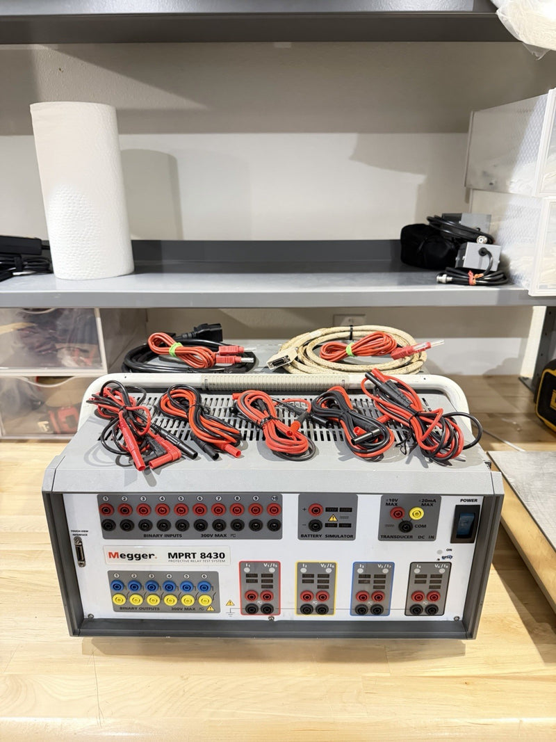 MEGGER MPRT8430 PROTECTIVE RELAY TESTING SYSTEM & TOUCHVIEW INTERFACE & LEADS