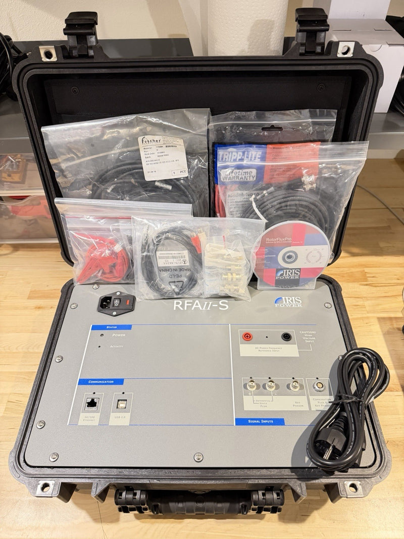 IRIS POWER RFAII-S MAGNETIC FLUX ANALYZER WITH ACCESSORIES TESTED