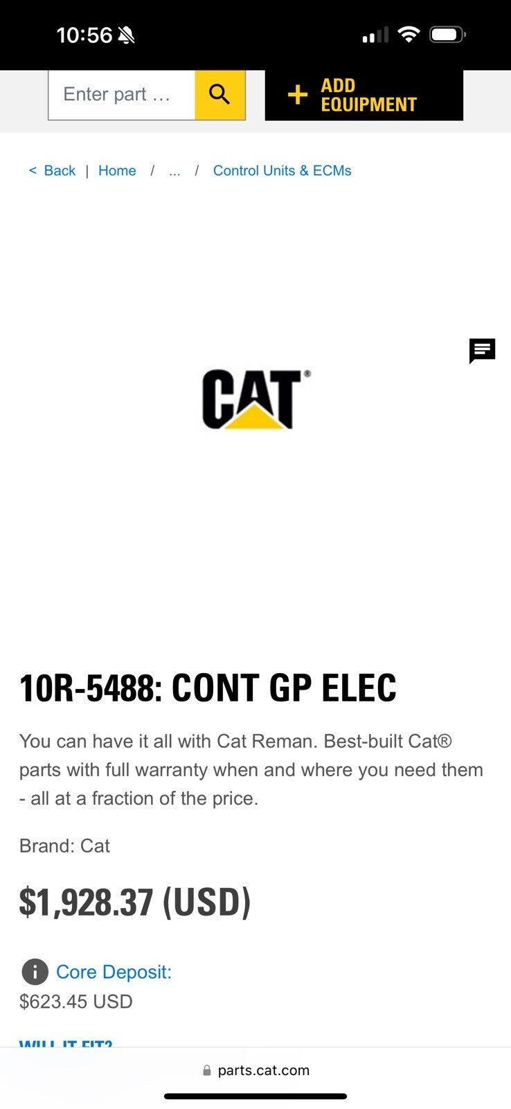 CAT 10R-5488 CONTROL GP
