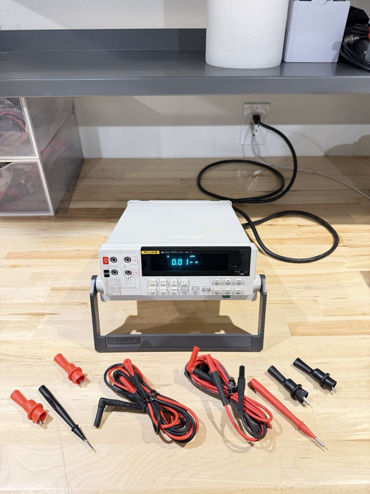 FLUKE 45 DUAL DISPLAY MULTIMETER W/ LEADS & CLIPS (TESTED) SHIPS FAST