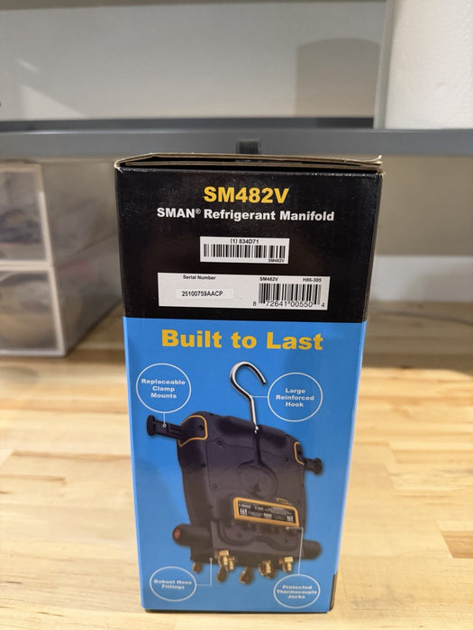 FIELDPIECE SM482V 4-PORT SMAN REFRIGERANT MANIFOLD & VACUMM GAUGE (NEW SEALED)