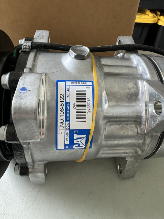 NEW Genuine OEM Cat 106-5122 A/C Compressor w/Clutch 24 V For Caterpillar NEW