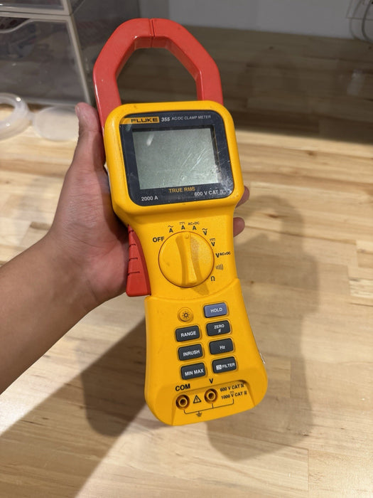 FLUKE 355 TRUE RMS 2000 CLAMP METER - FOR PARTS (PARTS ONLY) SHIPS FAST
