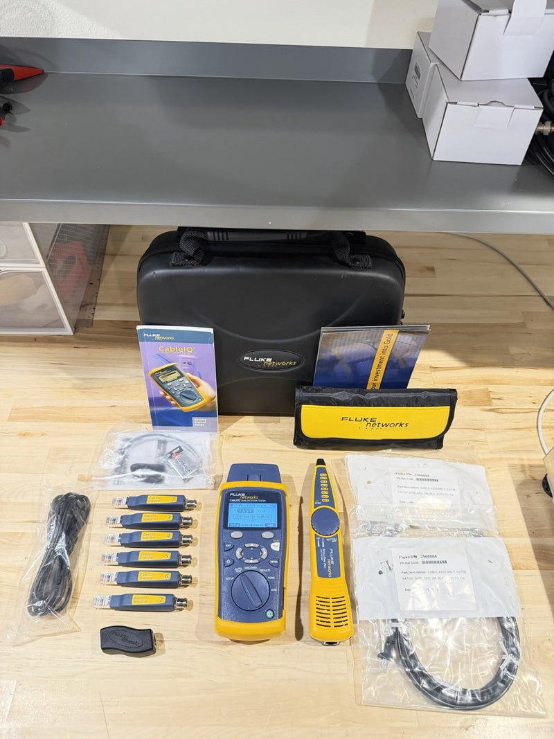 FLUKE NETWORKS CABLE IQ QUALIFICATION TESTER KIT TESTED