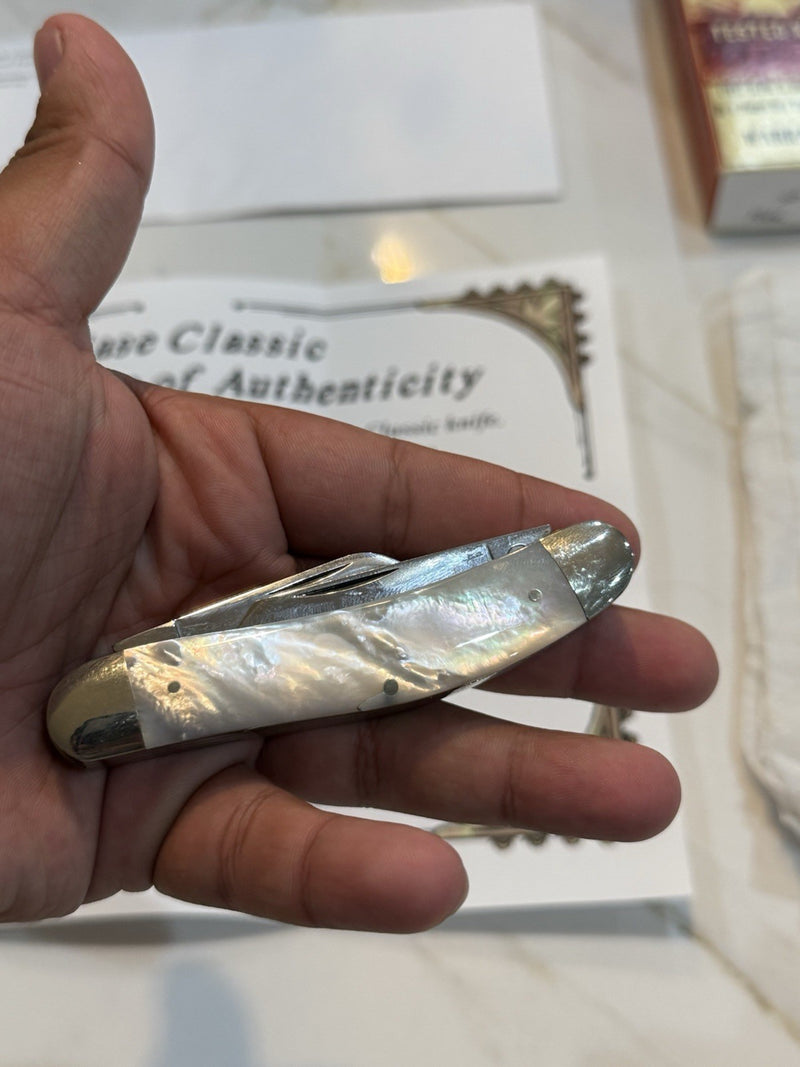 CASE 5039 FIVE BLADE SOWBELLY KNIFE PEARL1993 1 OF 10 & CERTIFICATE RARE