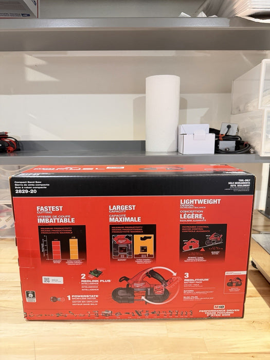 MILWAUKEE 2829-20 M18 FUEL 3-1/4" X 3-1/4" COMPACT VARIABLE SPEED BAND SAW BARE