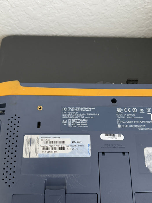 FLUKE NETWORKS OPTIVIEW XG NETWORK ANALYZER TABLET