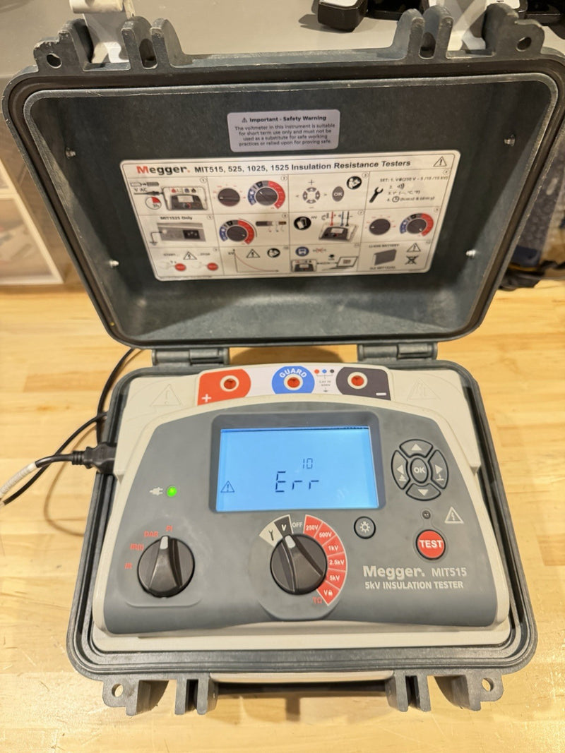 MEGGER MIT515 5KV INSULATION TESTER (PARTS ONLY) ERR 10 SHIPS FAST