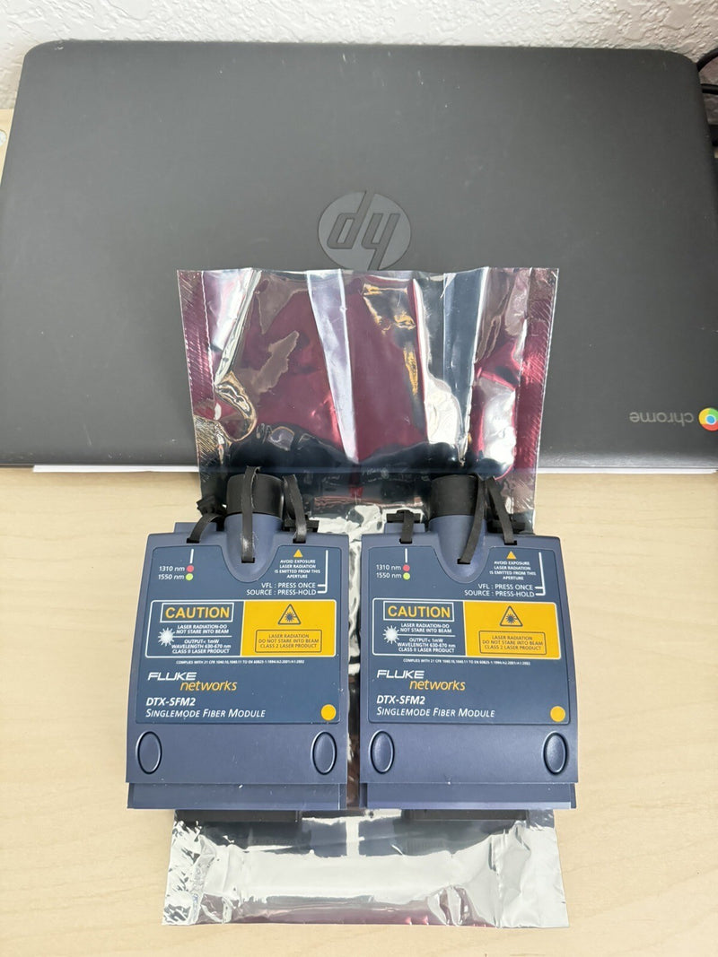 FLUKE NETWORKS DTX-SFM2 SM FIBER MODULES FOR DTX 1200 DTX-1800 DTX SFM2 SET OF 2